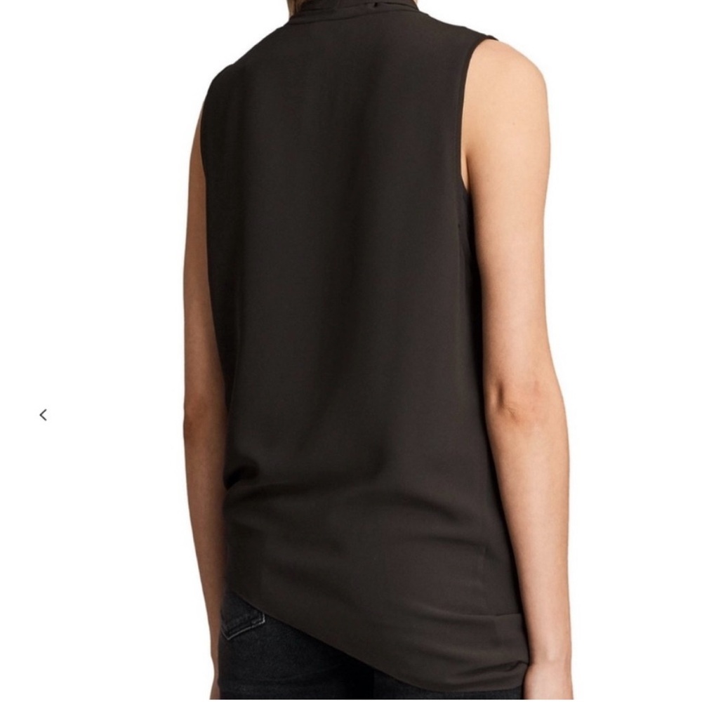 Allsaints Ava Tie Top in dark grey - Picture 2 of 5